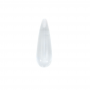 Perles en cristal de roche semi-percées Taille 7x23mm Trou 0.8mm 2pcs/Pack