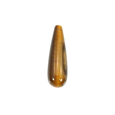 Tiger's eye Half-drilled Beads Teardrop Size7x23mm Hole0.9mm 2pcs/Pack