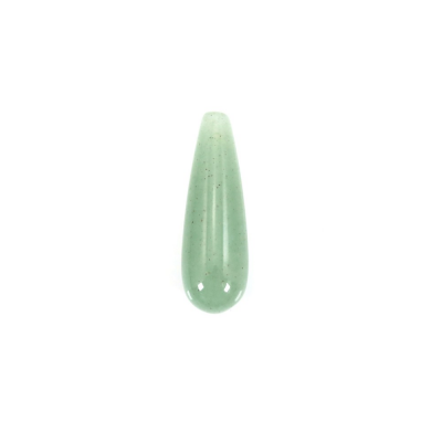 Aventurine perles demi-percées goutte d'eau taille 7x23mm trou 0.9mm 2pcs/paquet