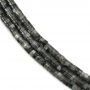 黑閃光石串珠 隔片 尺寸2x4毫米 孔徑0.8毫米 長度39-40厘米/條