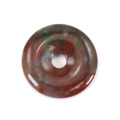 Indian Agate Donut Pendant 30mm  Hole6mm x1Piece