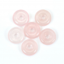Donut-Anhänger aus natürlichem Rosenquarz, Durchmesser 20 mm, Loch 5 mm × 1 Stück