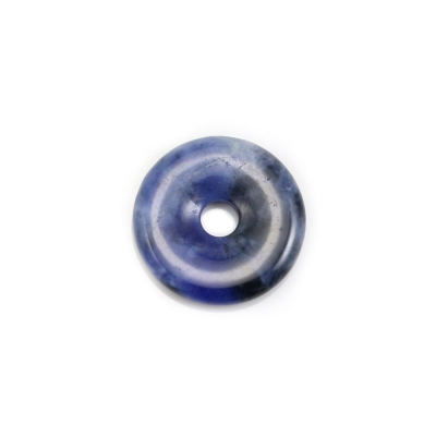 Natural Sodalite Donut Pendant Diameter 20mm Hole 5mm ×1Piece