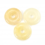 Pingente de Jade Amarelo Donut / Pi Disc 30mm Furo6mm 1peça