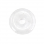 Pingente de Cristal de Rocha Natural Donut / Pi Disc 30mm Furo6mm 1peça