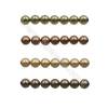 Série brune Perles nacrée ronde sur fil Taille 6mm de diamètre trou 0.8mm  Environ 66perles/fil 15~16"