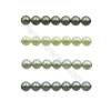 Série verte Perles nacrée ronde sur fil Taille 6mm de diamètre trou 0.8mm  Environ 66perles/fil 15~16"